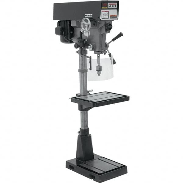 15" 1 hp 220/440V 400 to 5,000 RPM Variable Speed Pulley Floor Drill Press