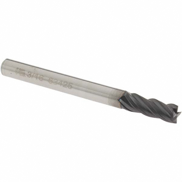 thumbnail image 2 of ZIMI 5-Pack 3/16 4-Flute Solid Carbide End Mills – TiAlN Coated – USA Made 2 of 5
