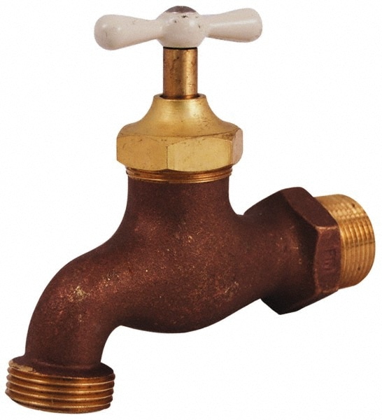 Legend Valve 107-264NL 3/4" Pipe, 125 psi WOG Rating, Brass Hose Bibb, Stop Valve 