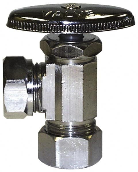 NPT 1/2 Inlet, 110 Max psi, Chrome Finish, Rubber Water Supply Stop Valve