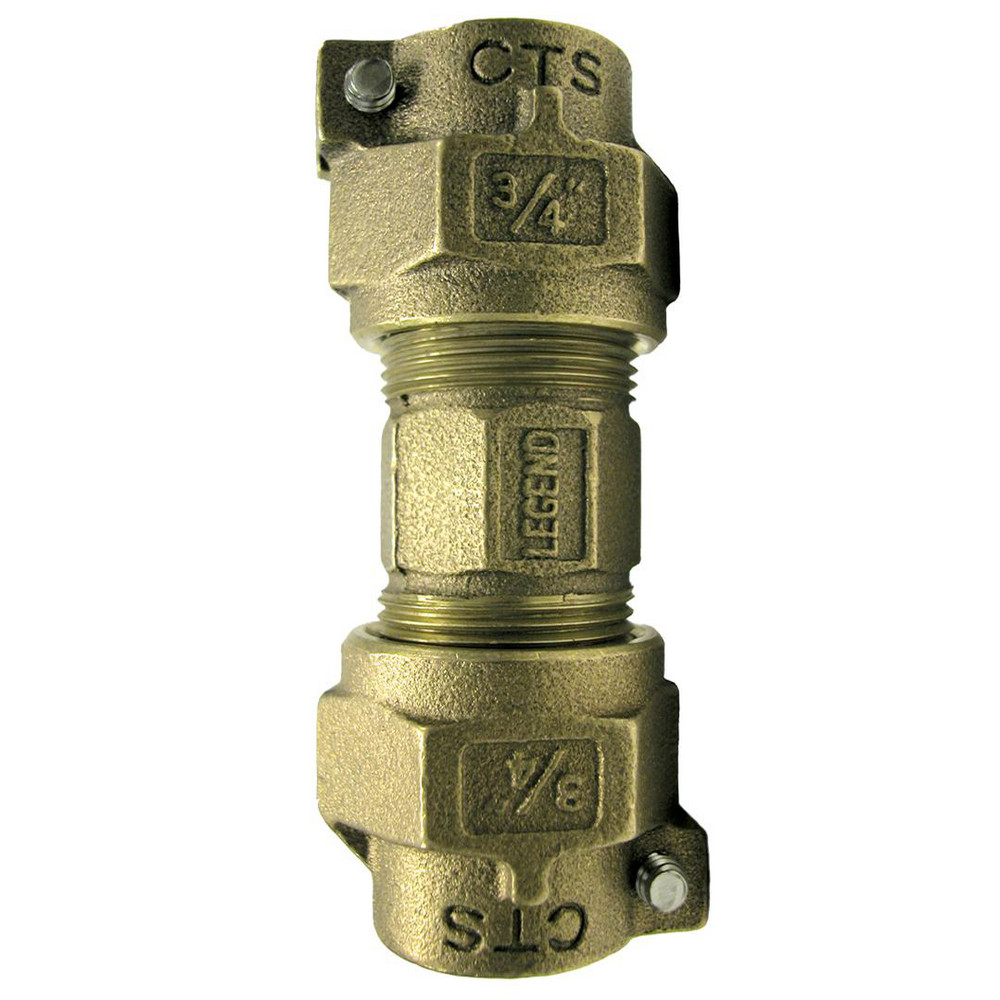 PLUMBFLEX 1/2 In. Nominal Fitting X 3 In. Length Brass Compression Coupling Fitting, With Packing Nut 2234SCR - The Home Depot - View #9