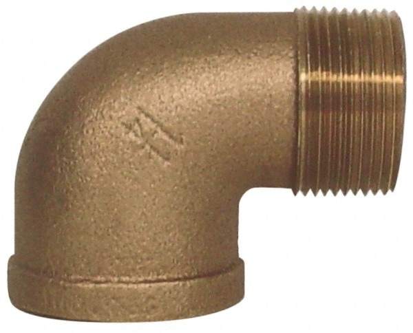 Brass Pipe 90 ° Street Elbow: 3/4" Fitting, Threaded, FNPT x MNPT, Class 125, Lead Free