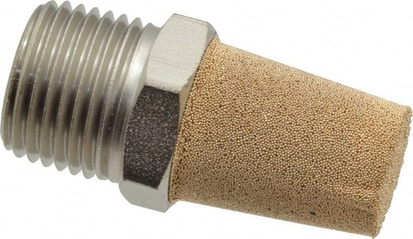 HBSL-SEB Sintered Bronze Brass Exhaust Filter Silencer 1/2 Male NPT Thread  Pneumatic Muffler