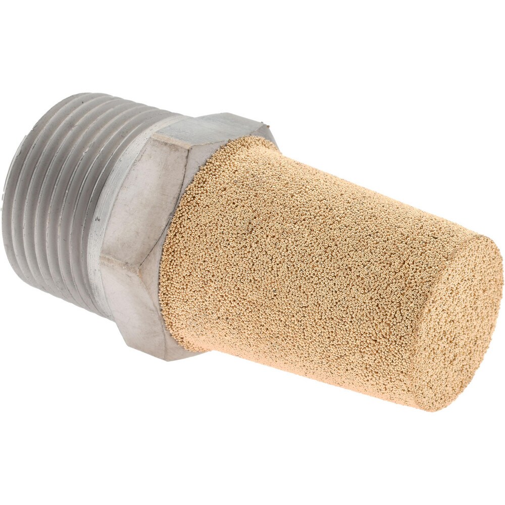 Pneumatic Exhaust Muffler: 3/4" Male NPT, 99 dB