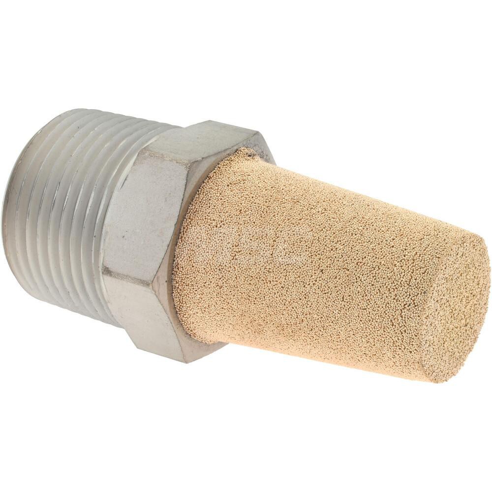 Pneumatic Exhaust Muffler: 1" Male NPT, 109 dB