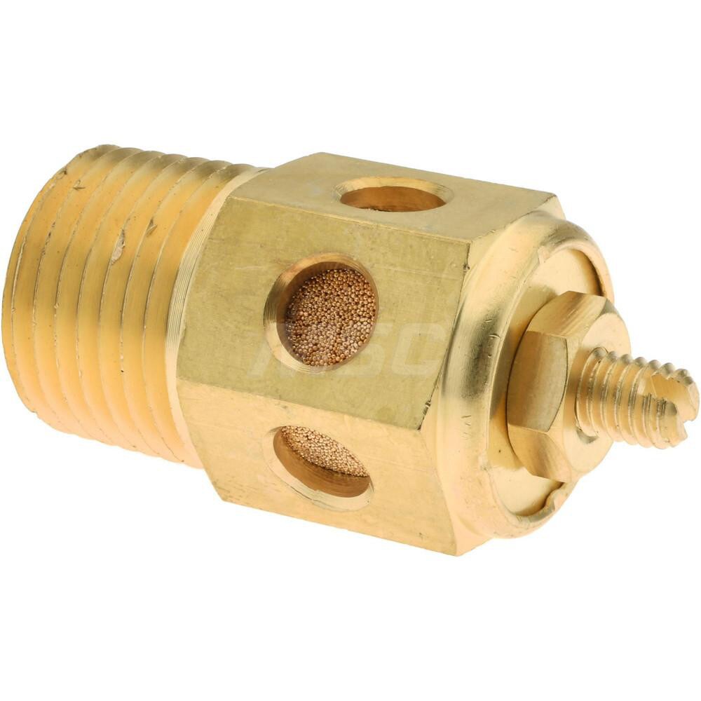 Pneumatic Speed Control Muffler: 1/2" Male NPT, 60 CFM