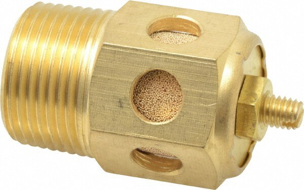 Pneumatic Speed Control Muffler: 3/4" Male NPT, 70 CFM