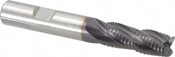 Guhring 9030820127000 Square End Mill: 1/2 Dia, 1-1/4 LOC, 1/2 Shank Dia, 3-1/2 OAL, 4 Flutes, Solid Carbide Image