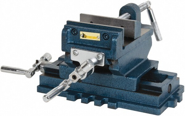 3-35/64" Jaw Opening Capacity x 1.18" Throat Depth, Horizontal Drill Press Vise