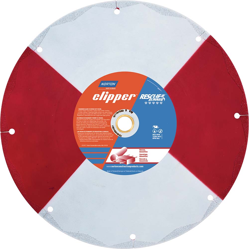 Norton 21" Diam, 1" Arbor Hole Diam, Wet & Dry Cut Saw Blade 42065359 MSC Industrial Supply