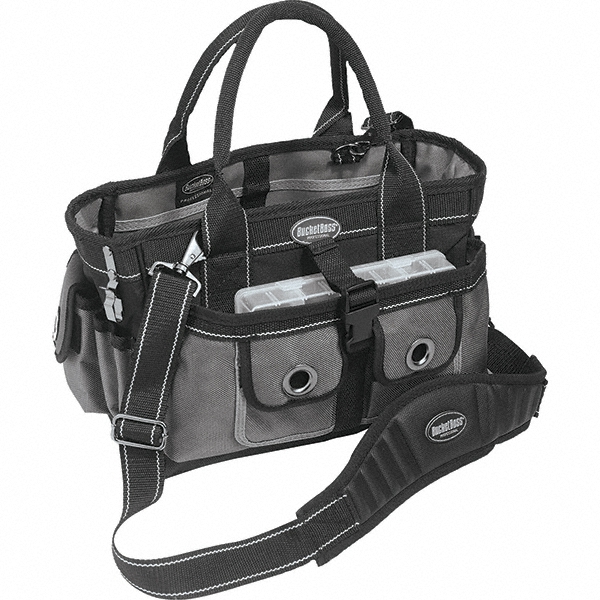 Tool Bag: 18 Pocket, 14" Wide, 9" High - Polyester