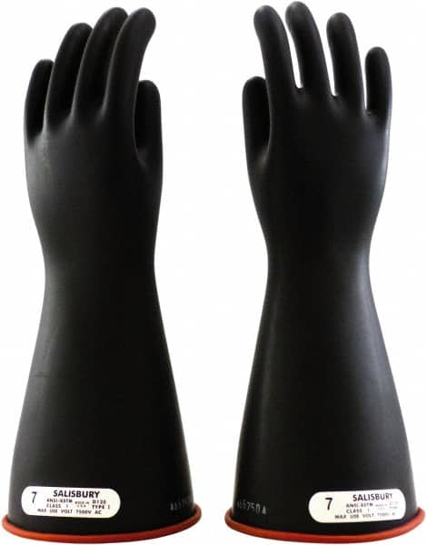 Salisbury by Honeywell E114RB/8* Class 1, Size M (8), 14" Long, Rubber Linemans Glove 