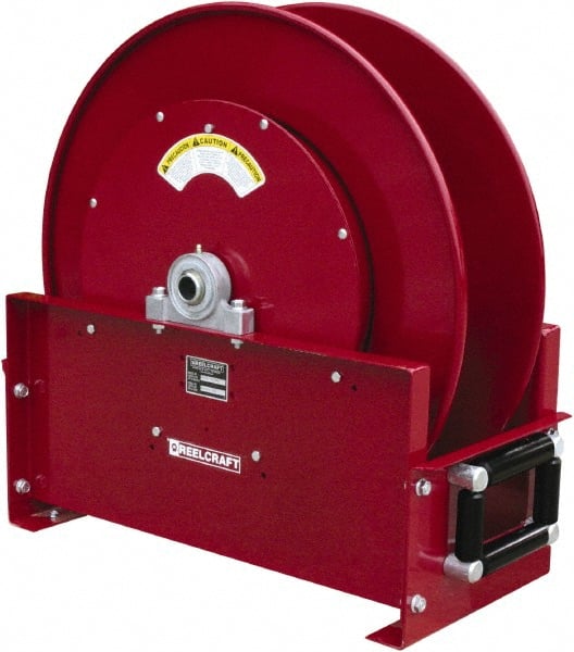 Reelcraft Hose Reel Without Hose: 3/4 ID Hose, 100' Long, Spring Retractable - 500 Max psi, 3/4 Outlet, Red | Part #D9305 OLPBW