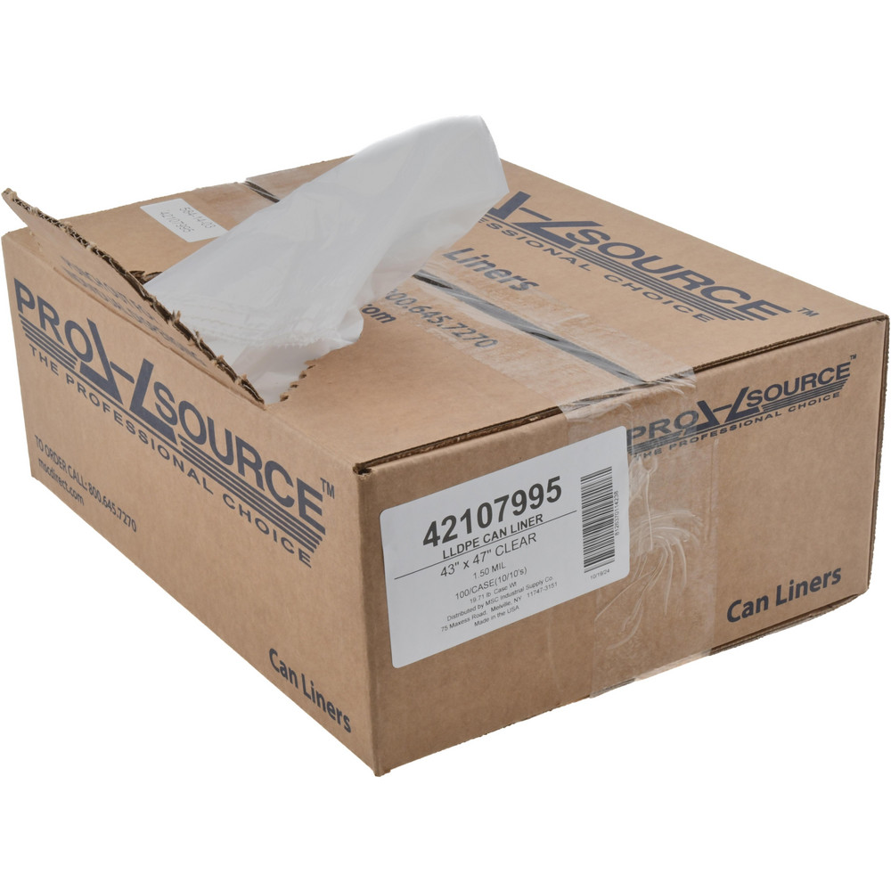 Trash Bags: 56 gal, 1.5 mil, 100 Pack