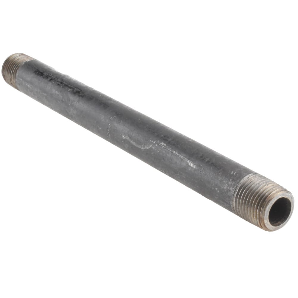 Black Pipe Nipple: 1/2" Dia x 9" Long, Schedule 80