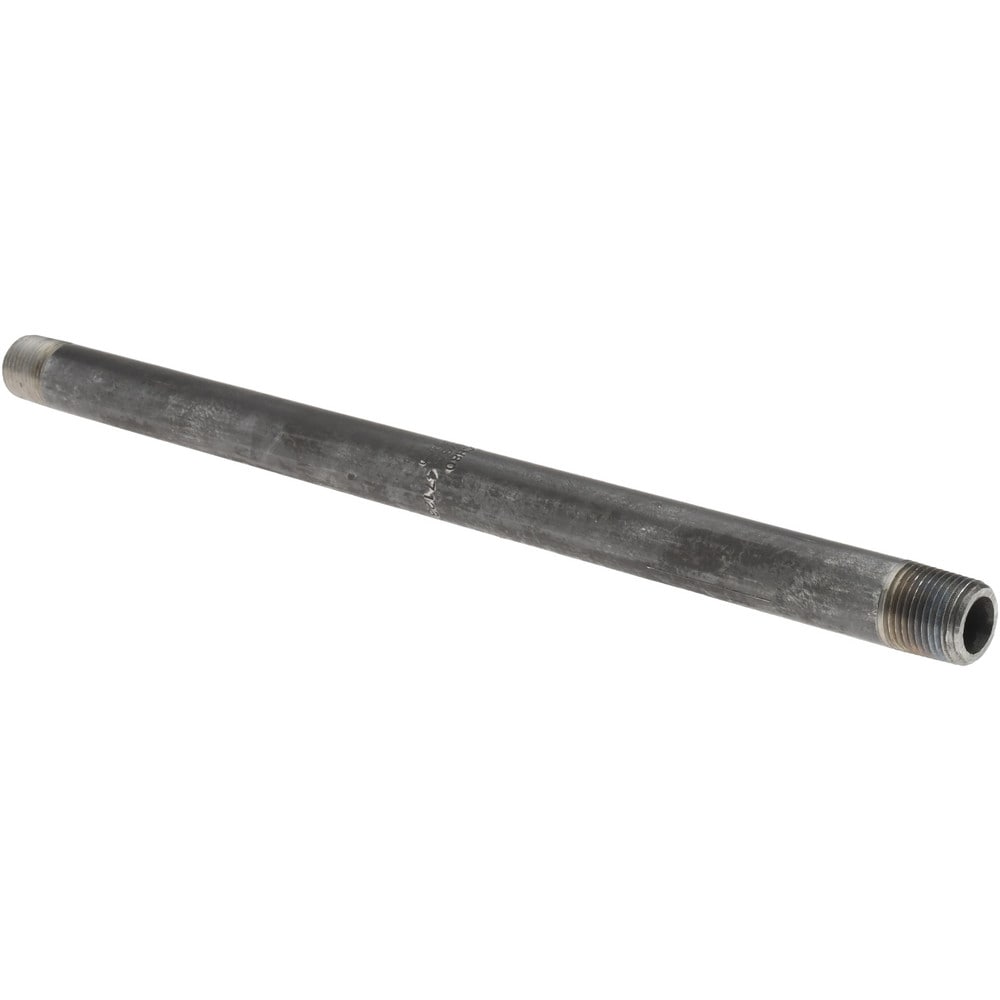 Black Pipe Nipple: 3/8" Dia x 11" Long, Schedule 80