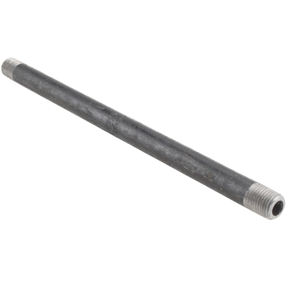 Black Pipe Nipple: 1/4" Dia x 9" Long, Schedule 80
