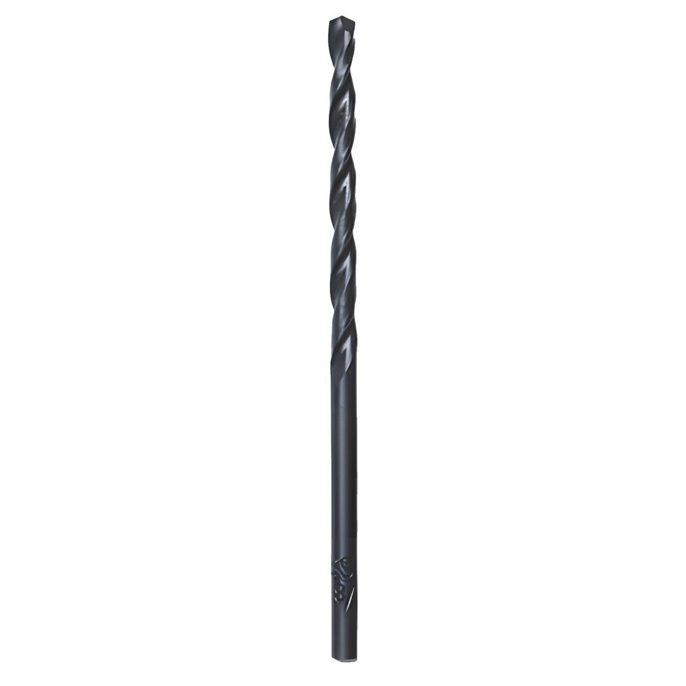 Jobber Length Drill Bit: 27/64" (0.4219) Dia, 135 deg, HSS - Oxide Finish, 5-3/8" OAL, Right Hand Cut, Parabolic Flute, 3-Flat Shank, Series 48-89-27