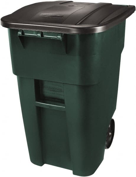 Rubbermaid 1829411 50 Gal Square Green Trash Can 