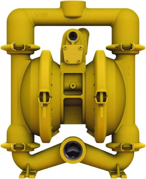 Air Operated Diaphragm Pump: 1-1/4 to 1-1/2" NPT, Aluminum Housing