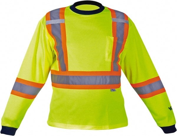 Viking - Size XL Hi-Viz Lime High Visibility Long Sleeve T-Shirt ...