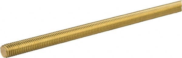 Brass Threaded Rod 1 Foot Long 3/8-16 Thread Size 