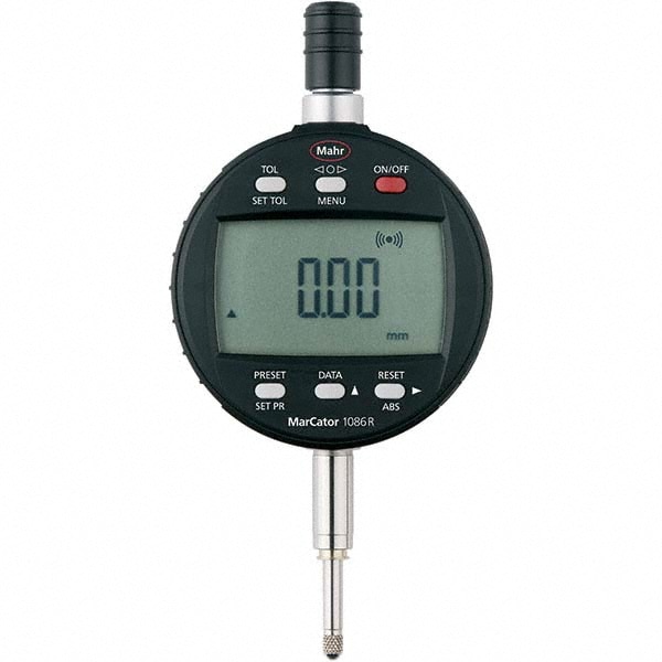 Electronic Drop Indicator: 0.00 mm Min, 25.00 mm Max, 0.0200 mm Accuracy, Flat Back