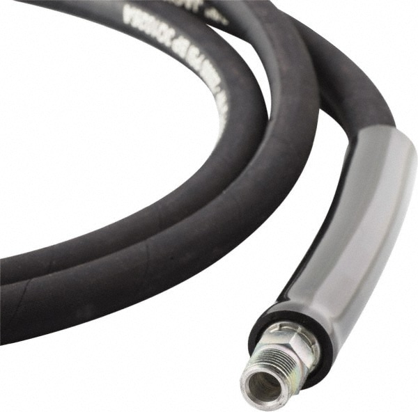 Hydraulic Pump Hose: 1/4" ID, 10' OAL, Rubber