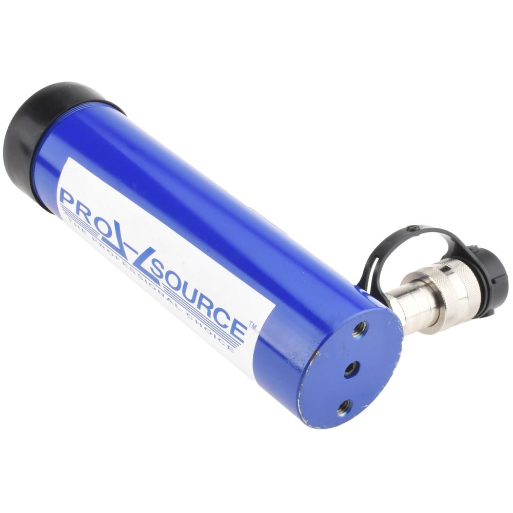 Portable Hydraulic Cylinder: Single Acting, 18.77 cu in Oil Capacity
