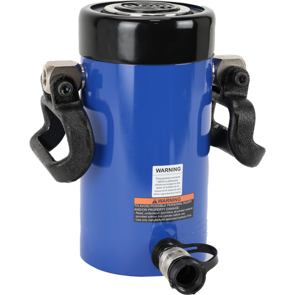 Portable Hydraulic Cylinder: Single Acting, 98.85 cu in Oil Capacity