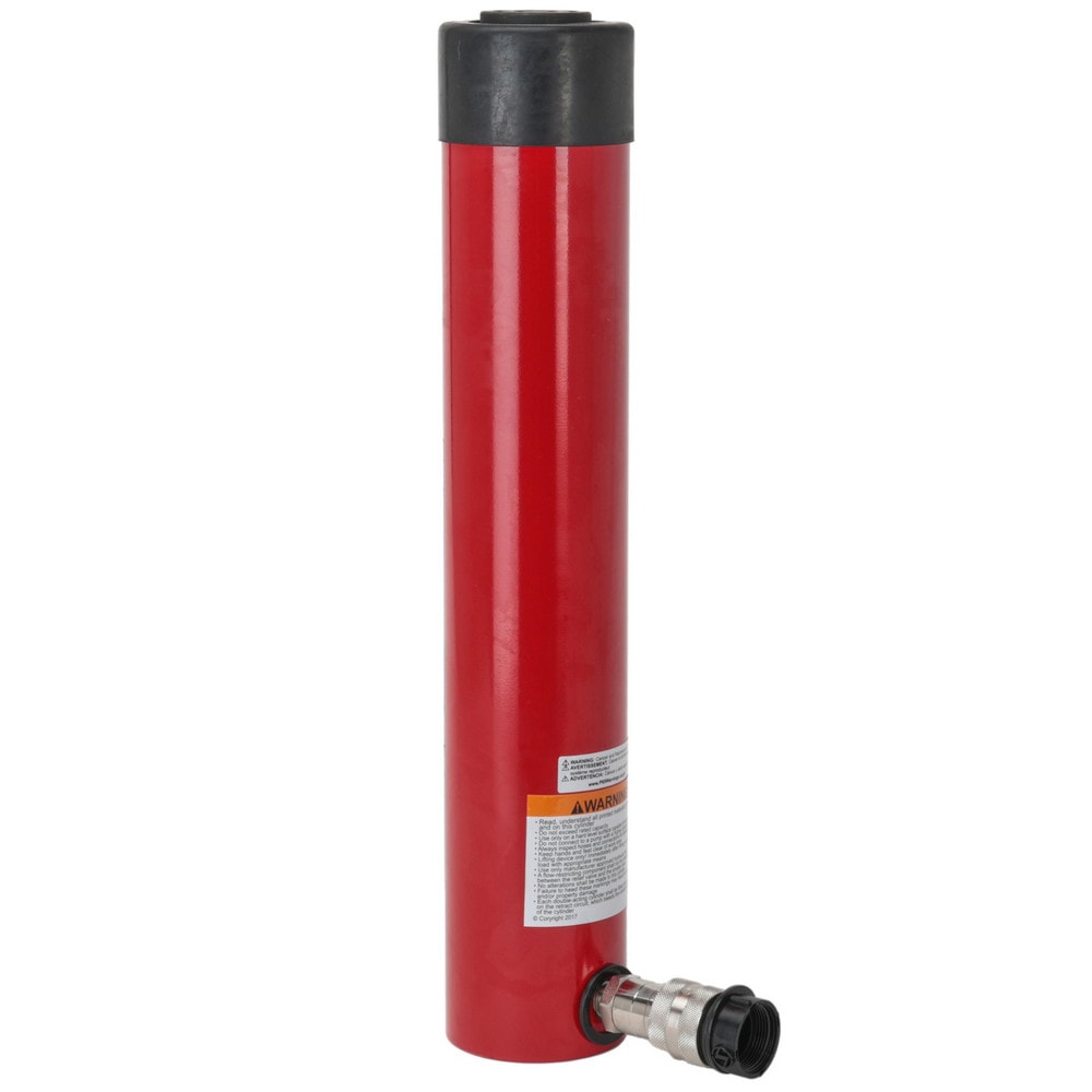 Portable Hydraulic Cylinder: Single Acting, 73.39 cu in Oil Capacity