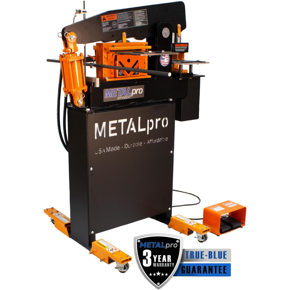 Ironworkers: Throat Depth (Inch): 3-3/4; Throat Depth (Mm - 2 Decimals): 95.25; Punching Pressure (Ton): 45.00; Punching Pressure (mt): 40.82