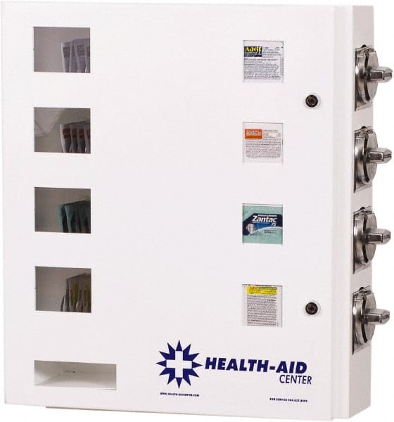 Medical Vending Machines & Dispensers; Height (Inch): 21 ; Width (Inch): 20 ; Depth (Inch): 1 ; Number of Shelves: 4 ; Door Type: Manual Closing ; Shelf Type: Adjustable