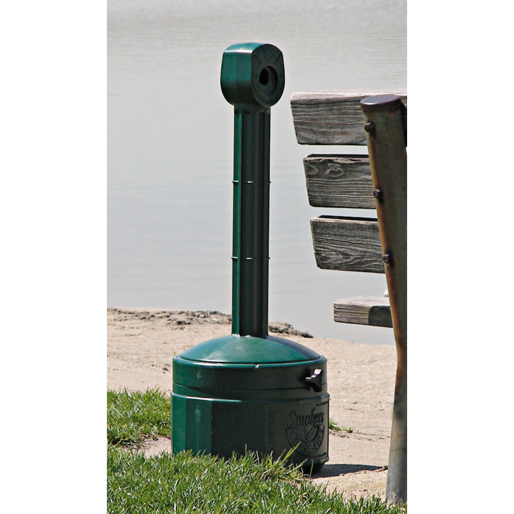 Cigarette-Waste Receptacles & Butt Cans; Type: Cigarette/Cigar Receptacle ; Material: Polyethylene ; Volume Capacity (Gal.): 1.00 ; Wall Mount: No ; Height (Decimal Inch): 30.000000 ; Diameter (Inch): 11