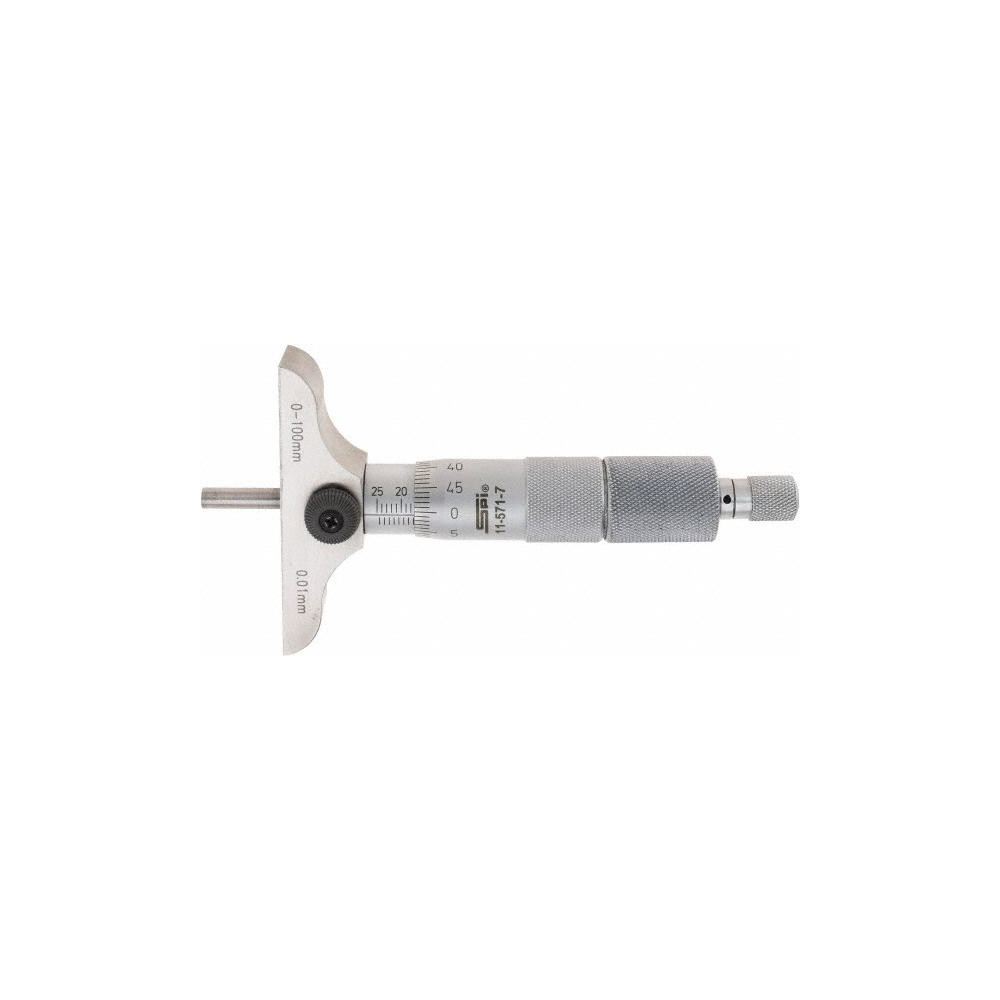 SPI Mechanical Depth Micrometer 100 mm Range, 4 Rods MSC