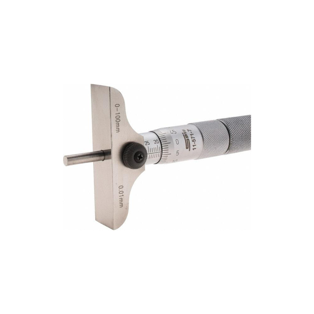 SPI Mechanical Depth Micrometer 100 mm Range, 4 Rods MSC