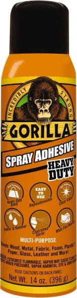 Spray Adhesive: 14 oz Aerosol Can, Clear
