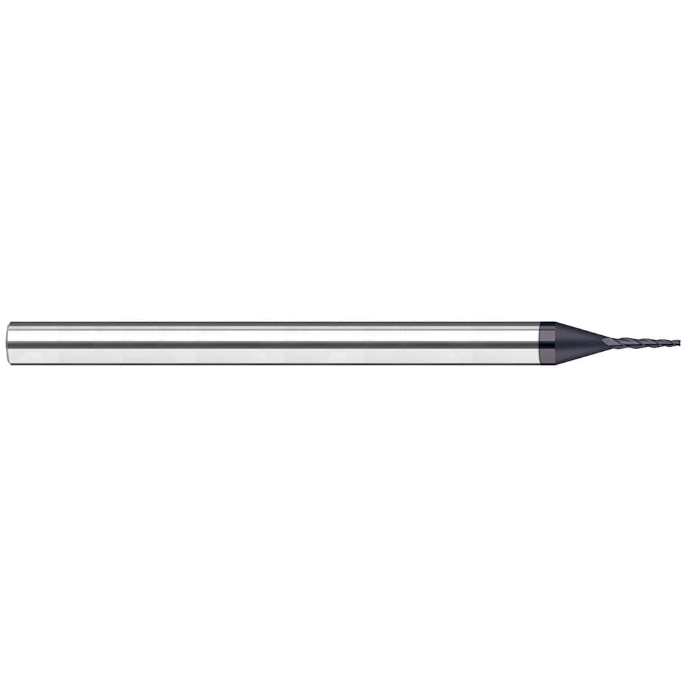 Harvey Tool 988281-C6 Tapered End Mill: 10 ° per Side, 3/16" Small Dia, 57/64" LOC, 3 Flutes, Solid Carbide, Square End Image