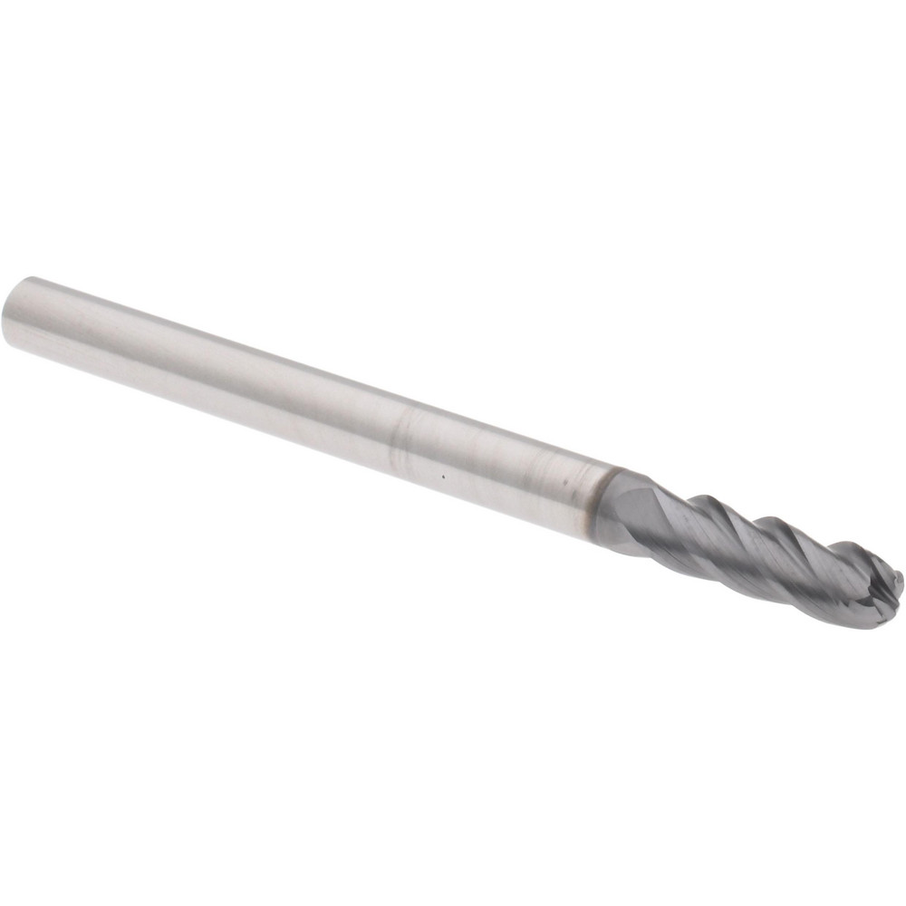 Accupro 6502735 Ball End Mill: 0.1875" Dia, 0.5625" LOC, 4 Flute, Solid Carbide Image