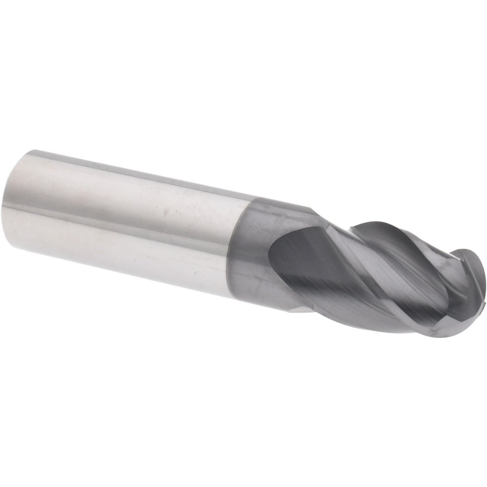 Accupro 6502745 Ball End Mill: 0.625" Dia, 0.875" LOC, 4 Flute, Solid Carbide 