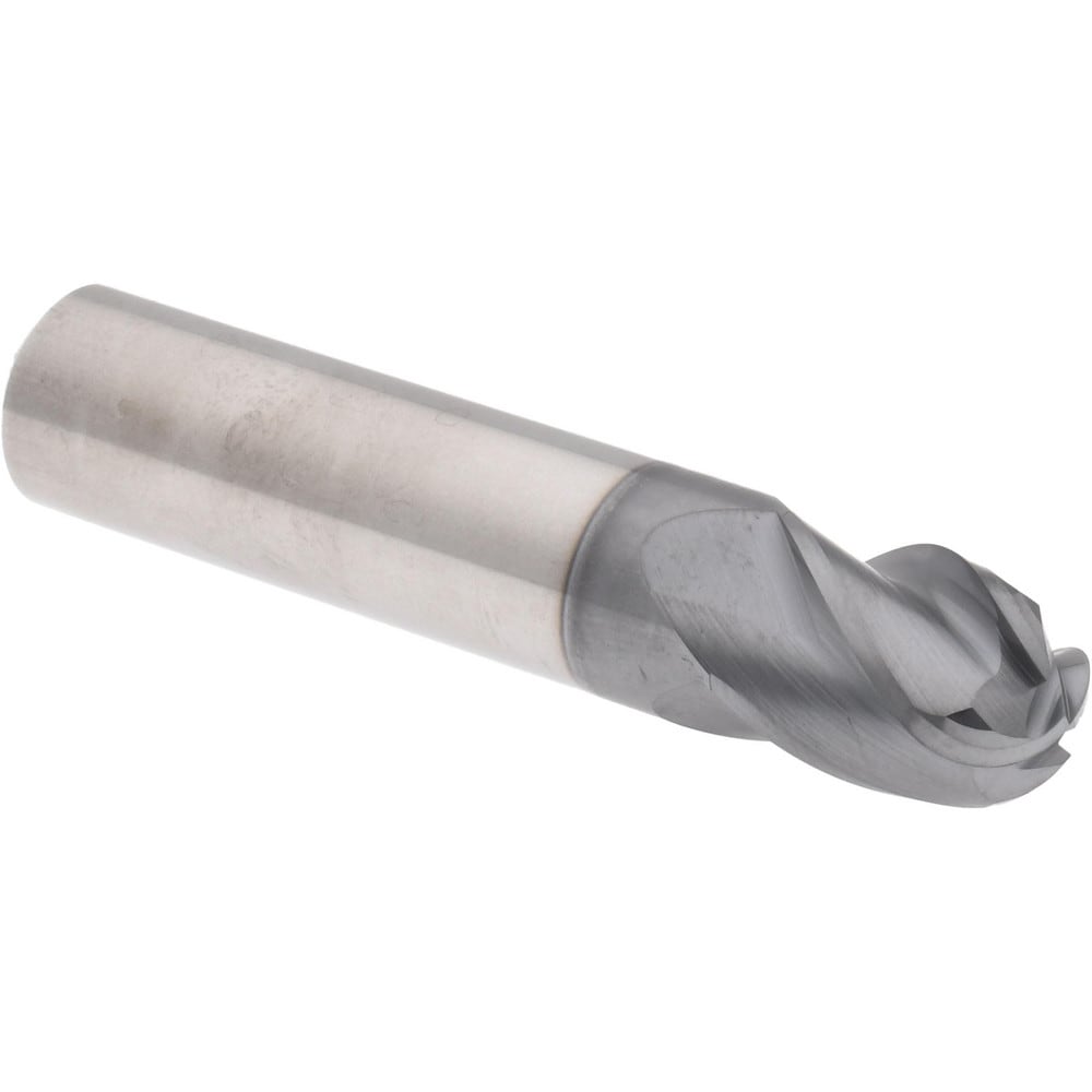 Accupro 6502747 Ball End Mill: 0.5" Dia, 0.625" LOC, 4 Flute, Solid Carbide Image