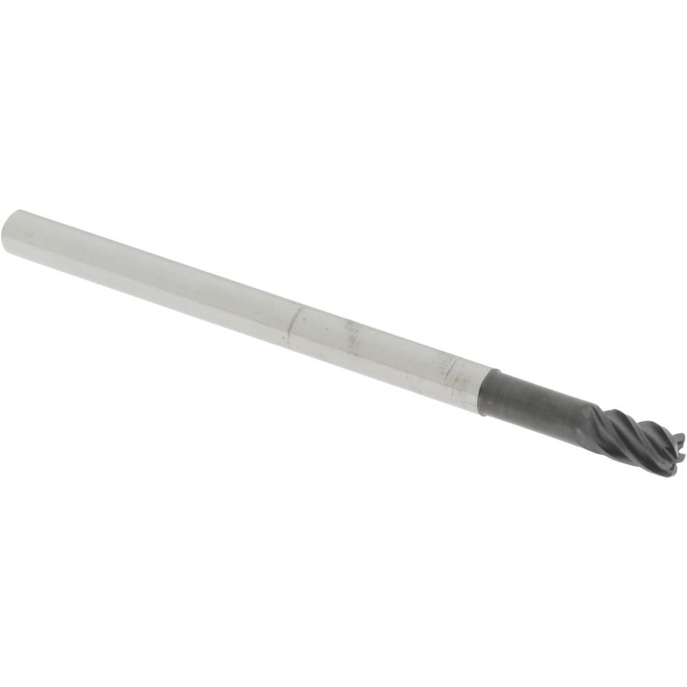 Corner Radius End Mill: 1/8" Dia, 3/16" LOC, 38 deg Helix, Corner Radius End, Centercutting Series HS
