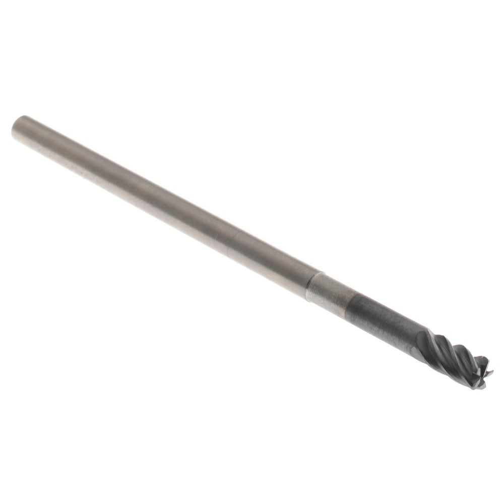 Corner Radius End Mill: 1/8" Dia, 3/16" LOC, 38 deg Helix, Corner Radius End, Centercutting Series HS