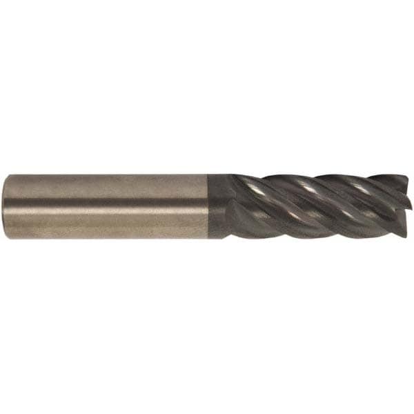 Accupro 6503082 Corner Radius End Mill: 1/2" Dia, 1" LOC, 0.12" Radius, 5 Flutes, Solid Carbide 