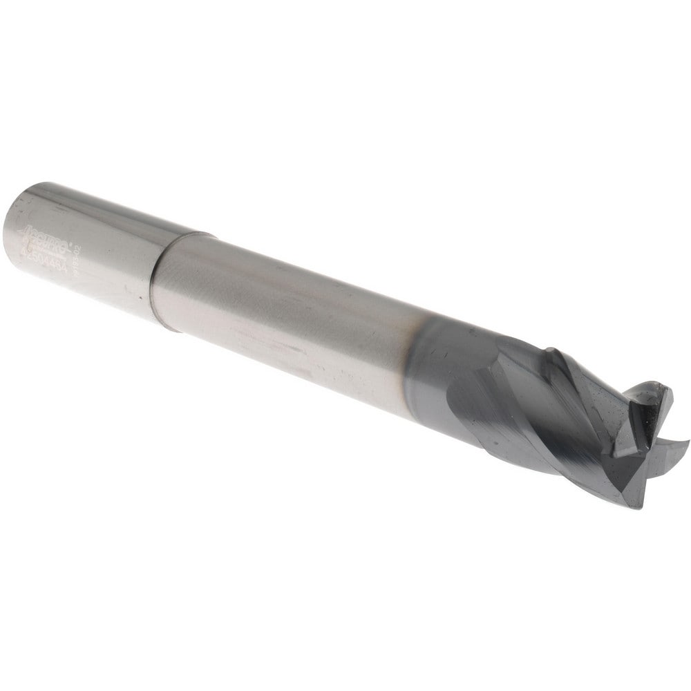 Corner Radius End Mill: 3/4" Dia, 1" LOC, 38 deg Helix, Corner Radius End, Centercutting Series HS