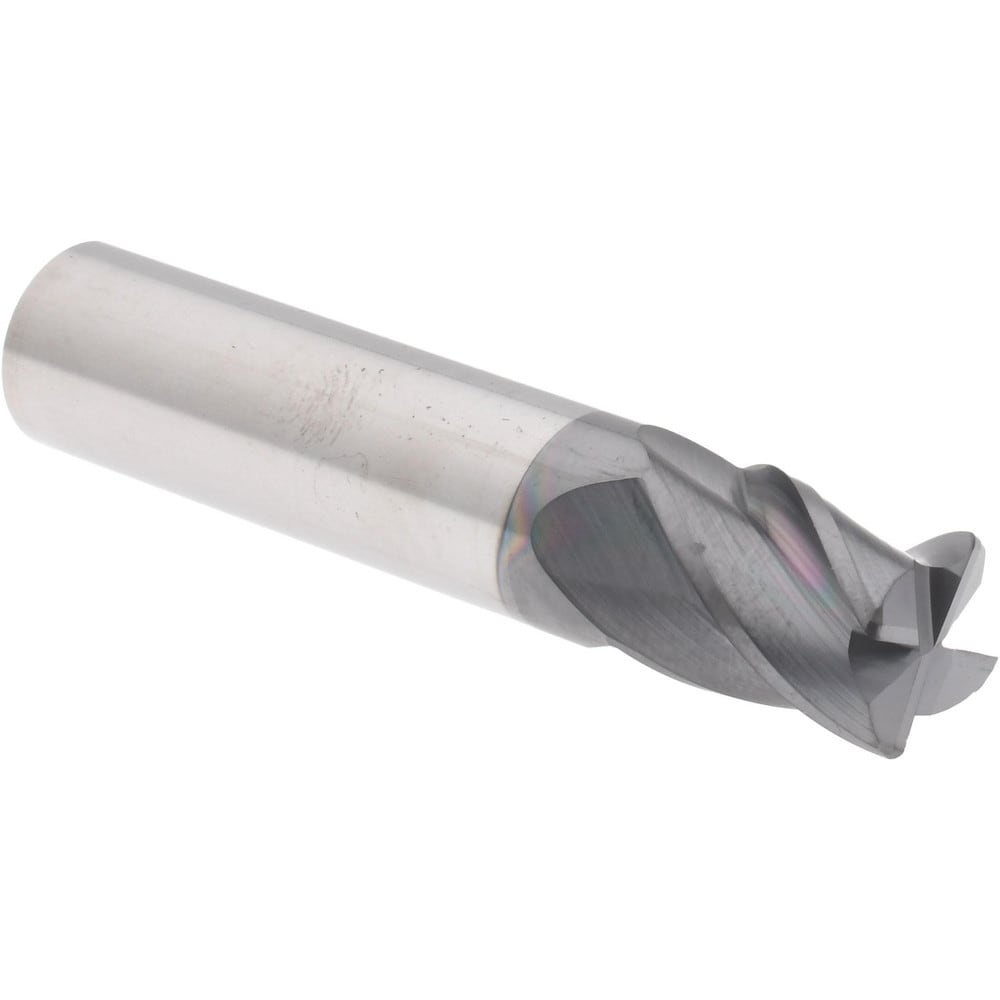 Accupro 6502842 Corner Radius End Mill: 1/2" Dia, 5/8" LOC, 0.03" Radius, 4 Flutes, Solid Carbide 