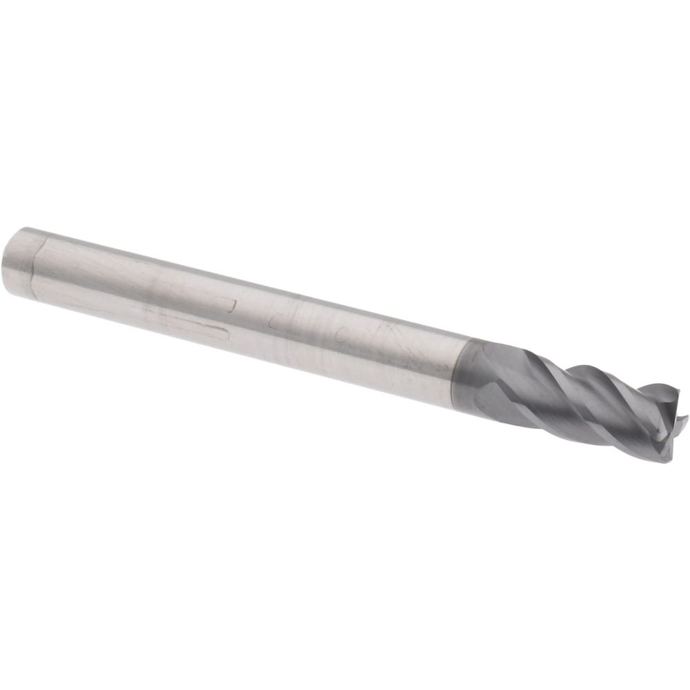 Accupro 6502859 Corner Radius End Mill: 1/4" Dia, 1/2" LOC, 0.02" Radius, 4 Flutes, Solid Carbide Image