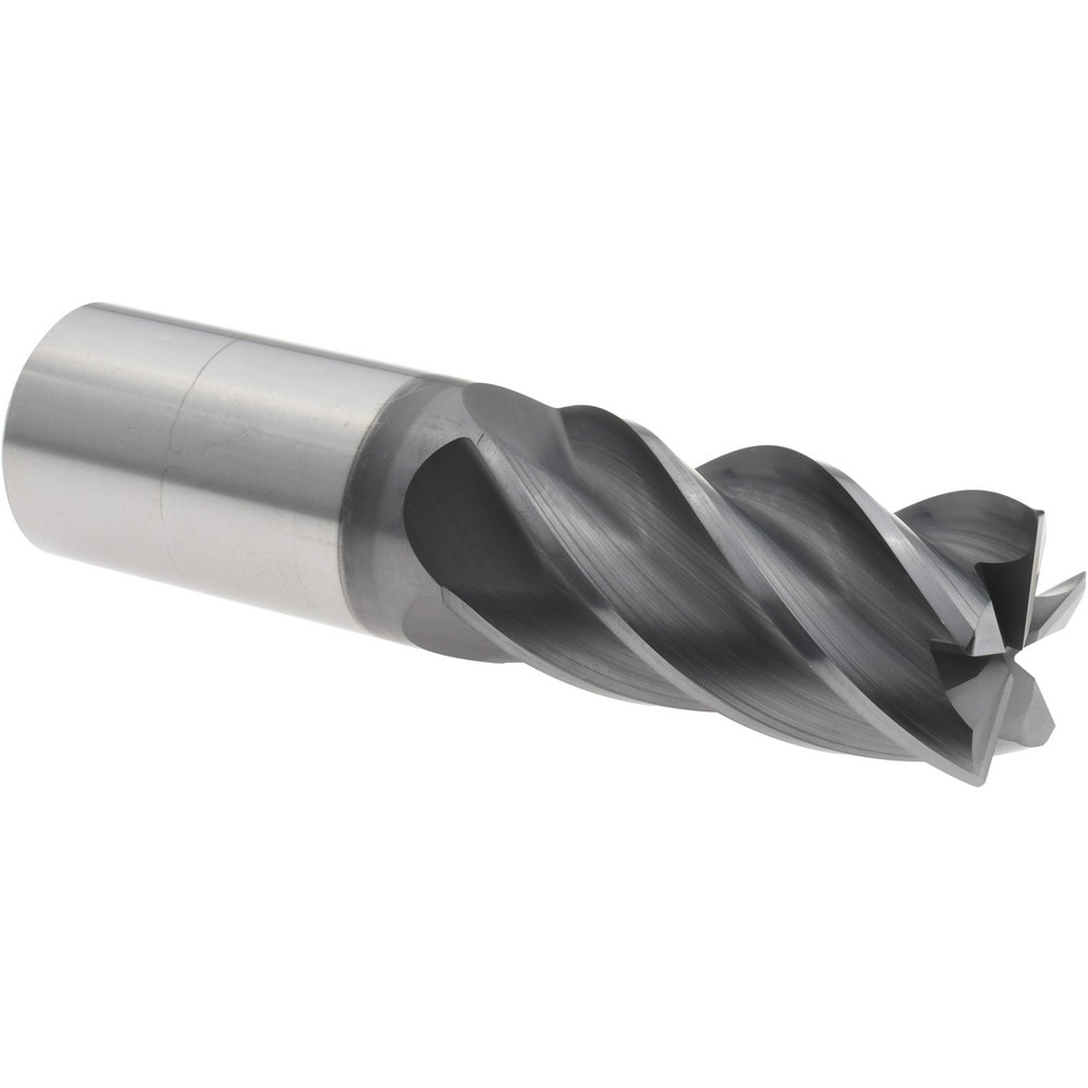 Corner Radius End Mill: 1" Dia, 2" LOC, 38 deg Helix, Corner Radius End, Centercutting Series HS