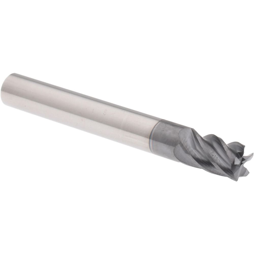 Accupro 6502952 Corner Radius End Mill: 1/4" Dia, 3/8" LOC, 0.01" Radius, 5 Flutes, Solid Carbide Image