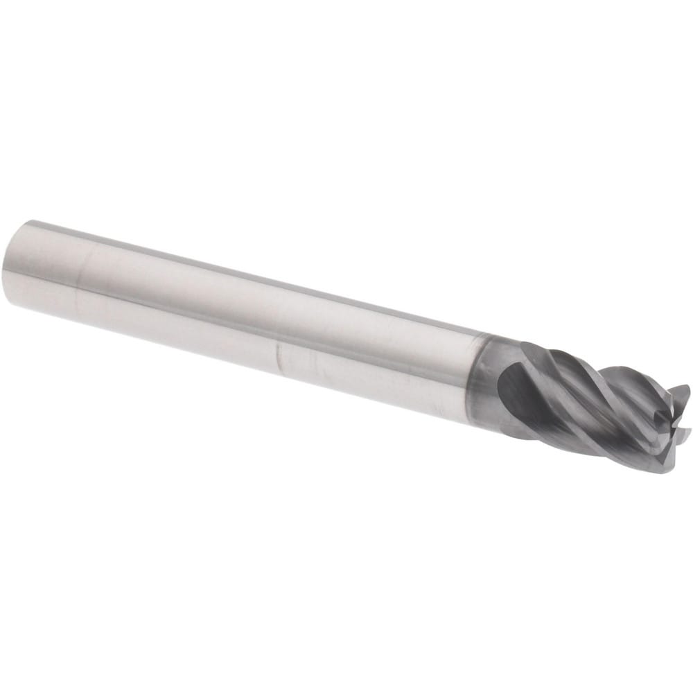 Accupro 6502954 Corner Radius End Mill: 1/4" Dia, 3/8" LOC, 0.03" Radius, 5 Flutes, Solid Carbide Image